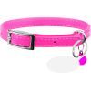Ошейник для животных WAUDOG GLAMOUR "Цветочек" с резинкой и стразами для кошек (розовый) (32557)