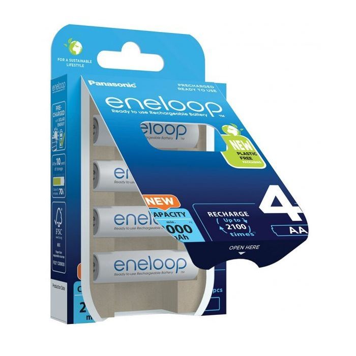 Аккумулятор Panasonic Eneloop AA 2000mAh NI-MH * 4 (BK-3MCDE/4BE) изображение 2