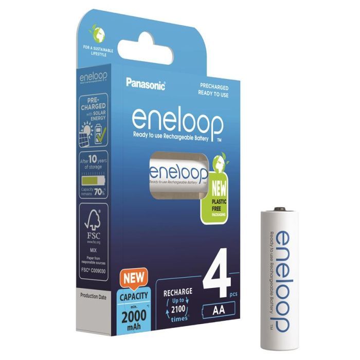 Аккумулятор Panasonic Eneloop AA 2000mAh NI-MH * 4 (BK-3MCDE/4BE) изображение 4