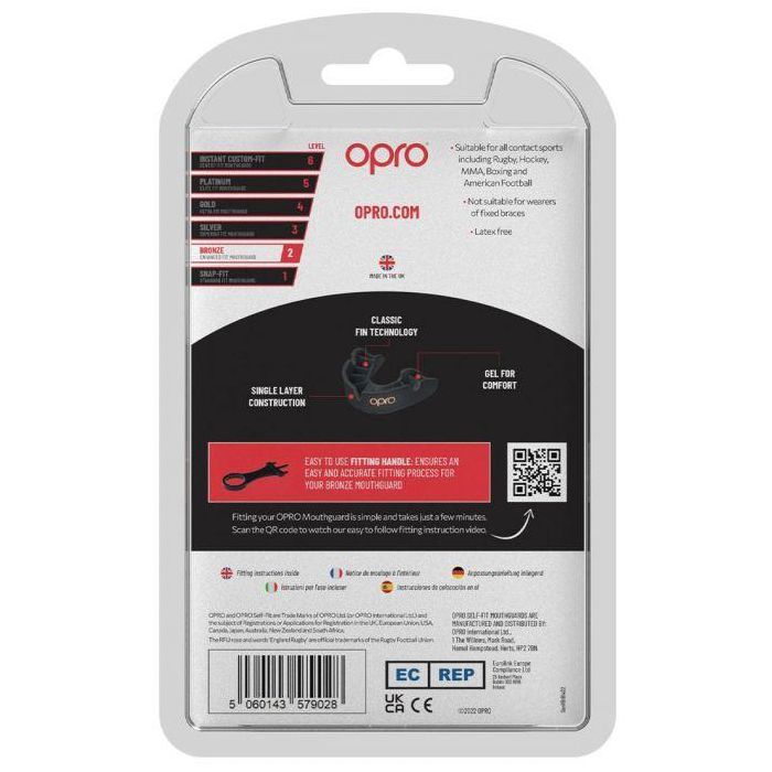 Капа Opro Bronze дитяча Black (Bronze_JR_Black) изображение 8