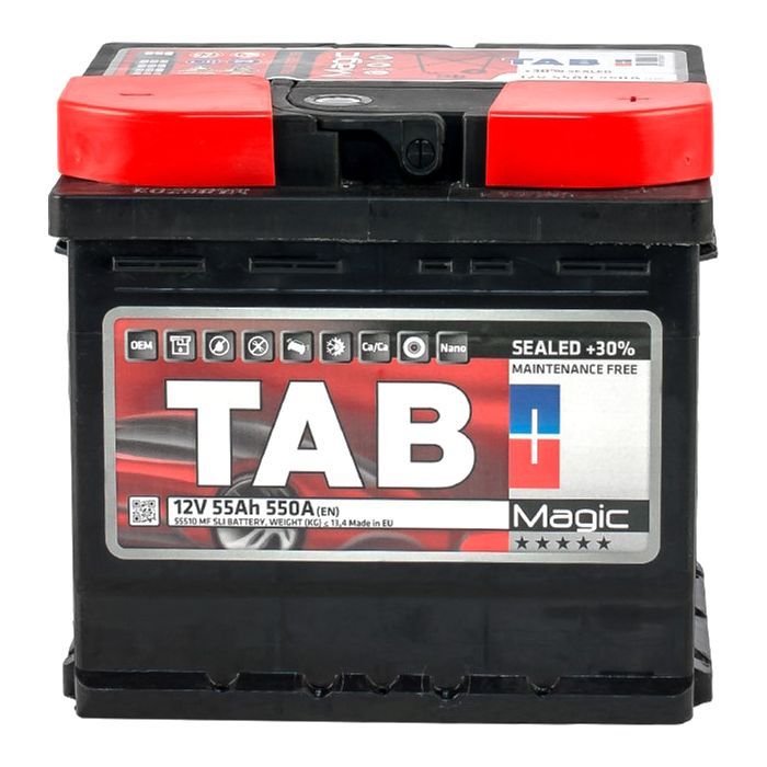 Аккумулятор автомобильный TAB 55 Ah/12V Magic Euro (189 058)