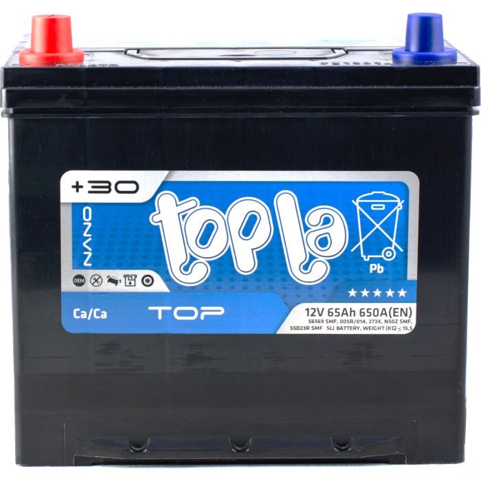 Аккумулятор автомобильный Topla 65 Ah/12V Top Energy Japan (118 765)