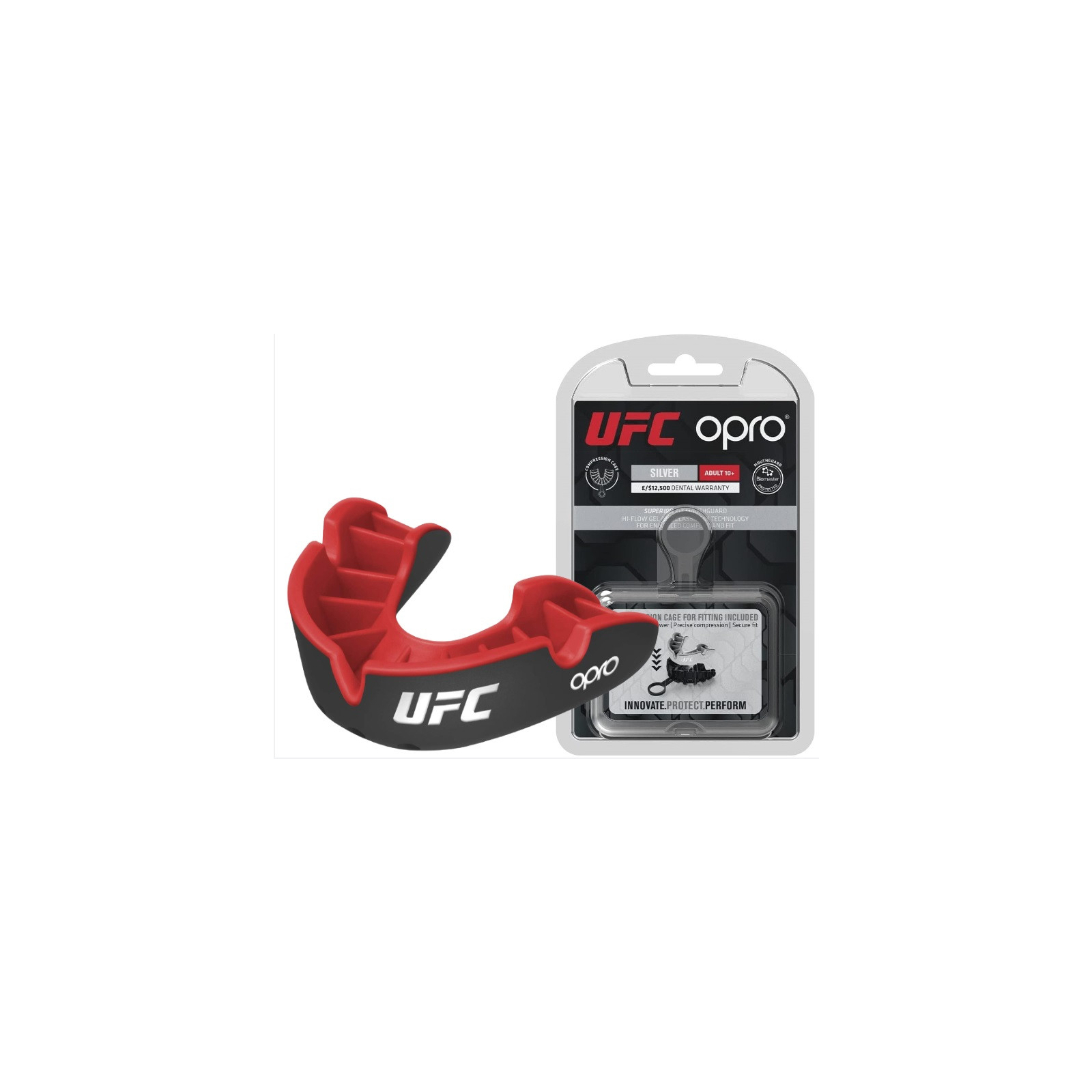 Капа Opro Silver UFC доросла (вік 11+) Black/Red (ufc.102514001) (UFC_Silver_Bl/R)