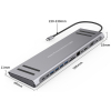 Порт-реплікатор XoKo 14-in-1 Dock USB-C (HDMI/VGA/USB3.0/.../USB-C PD/RJ45/..) (XK-AC1400-SL) зображення 6