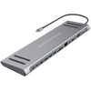 Порт-реплікатор XoKo 14-in-1 Dock USB-C (HDMI/VGA/USB3.0/.../USB-C PD/RJ45/..) (XK-AC1400-SL)
