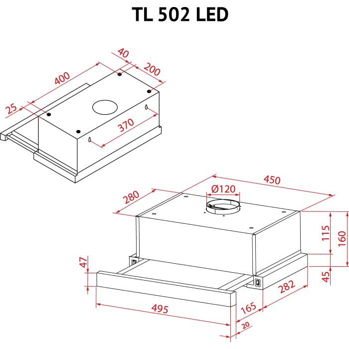 Вытяжка кухонная Perfelli TL 502 WH LED изображение 12