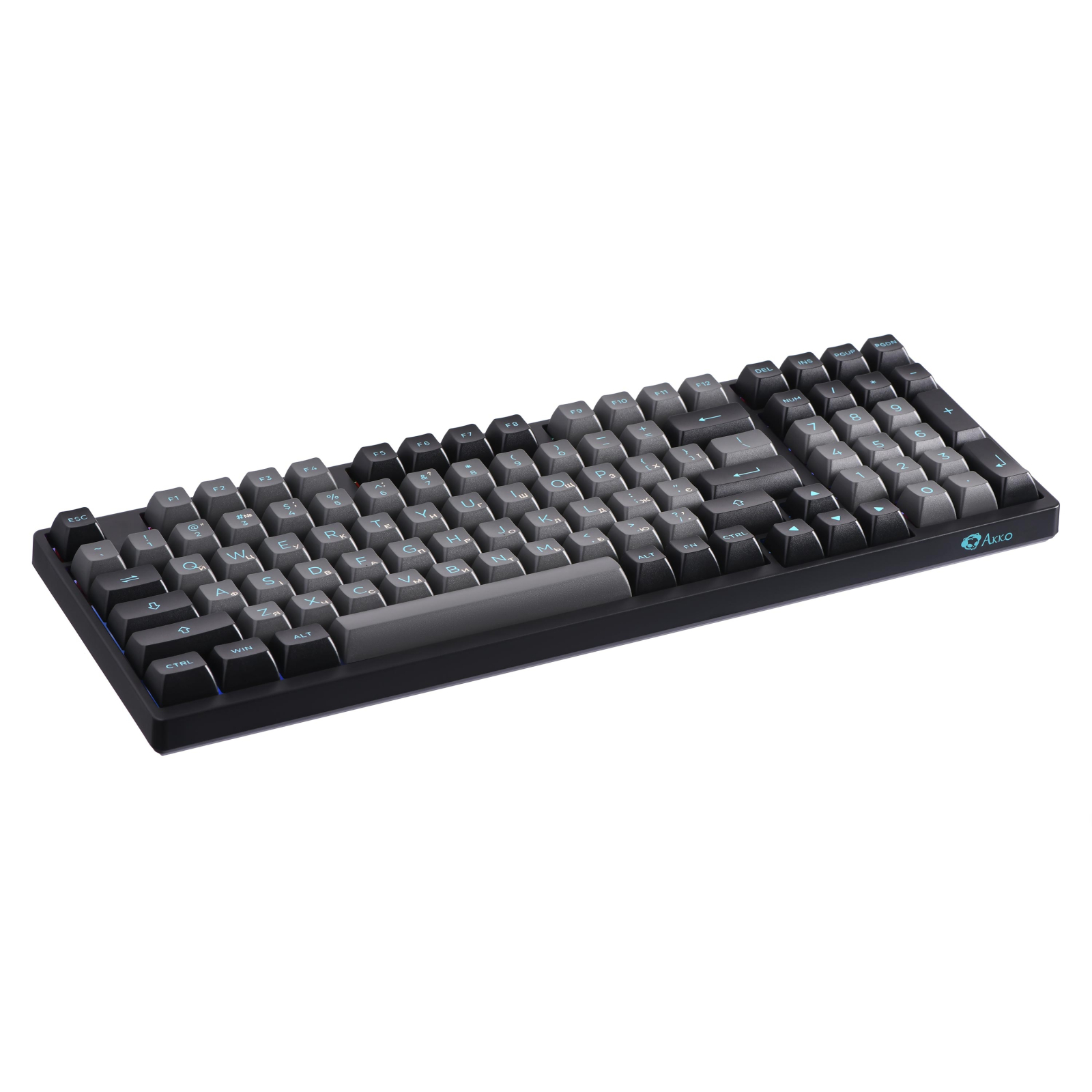 Клавіатура Akko 3098N BlackCyan 98Key TTC Flame Hot-swappable UA RGB Black (6925758618311) зображення 11