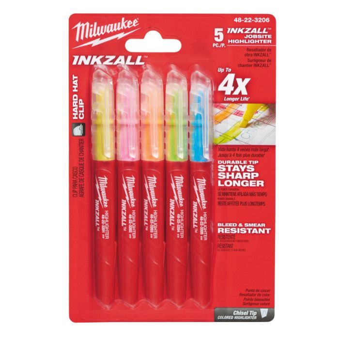 Набор маркеров Milwaukee текстмаркеров InkZAll цветные, 5шт (48223206) изображение 10