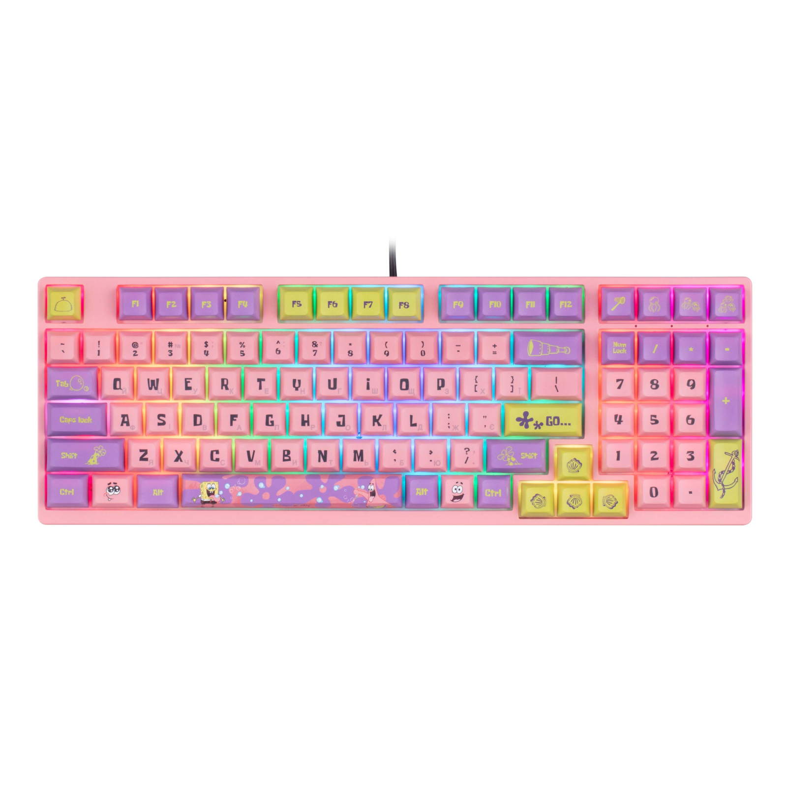 Клавиатура Akko 3098S Patrick 98Key CS Starfish Hot-swappable USB UA RGB Pink (6925758613927) изображение 3