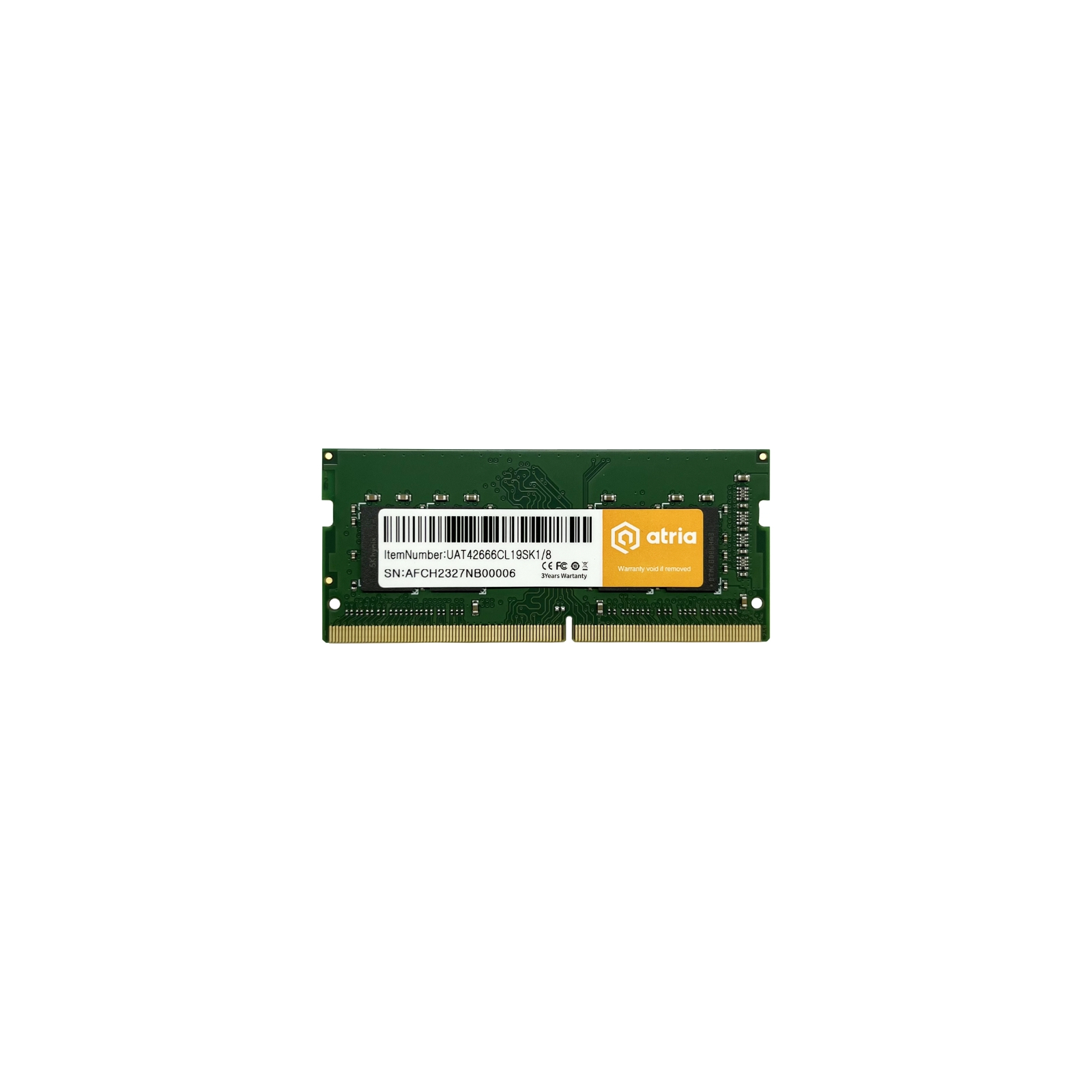 Модуль пам'яті для ноутбука SoDIMM DDR4 8GB 2666 MHz ATRIA (UAT42666CL19SK1/8)