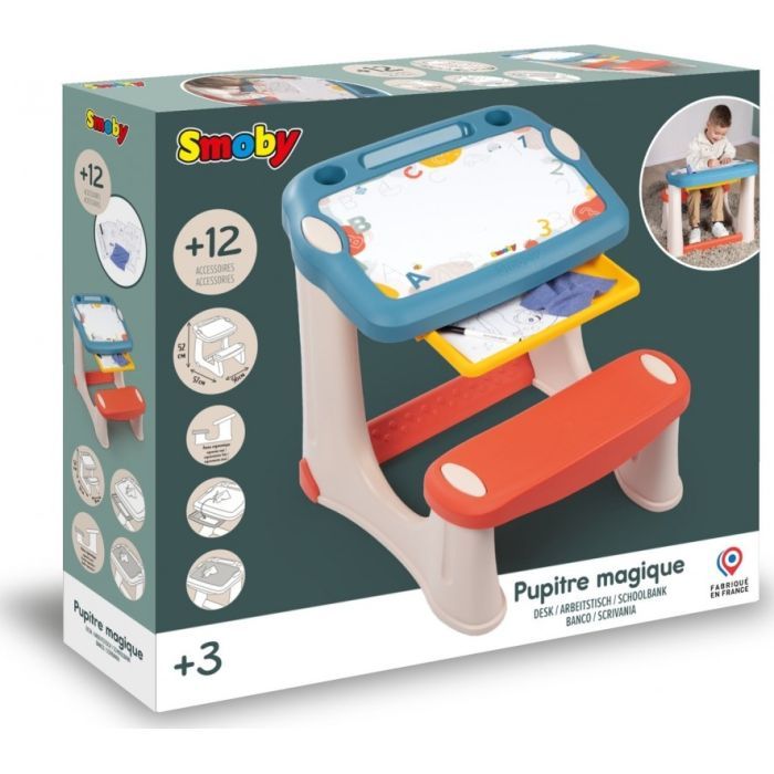 Набір для творчості Smoby Парта-дошка "Магічна" з аксес., 56х57х52 см (420224) зображення 2