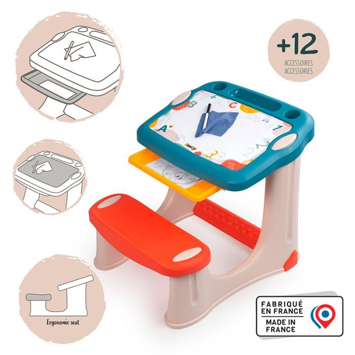 Набір для творчості Smoby Парта-дошка "Магічна" з аксес., 56х57х52 см (420224) зображення 3