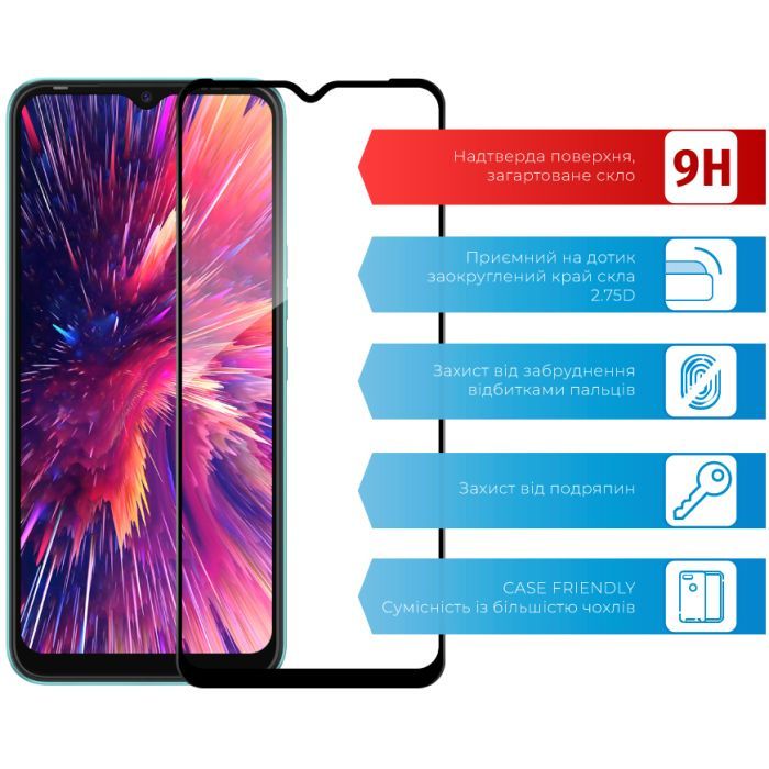 Скло захисне ACCLAB Full Glue Tecno Spark Go 2022 (1283126542305) зображення 2