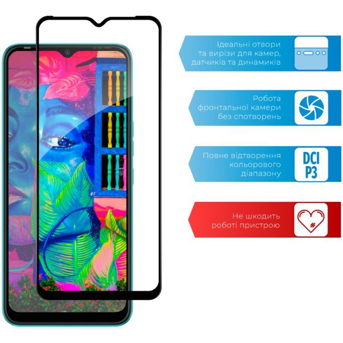 Скло захисне ACCLAB Full Glue Tecno Spark Go 2022 (1283126542305) зображення 4