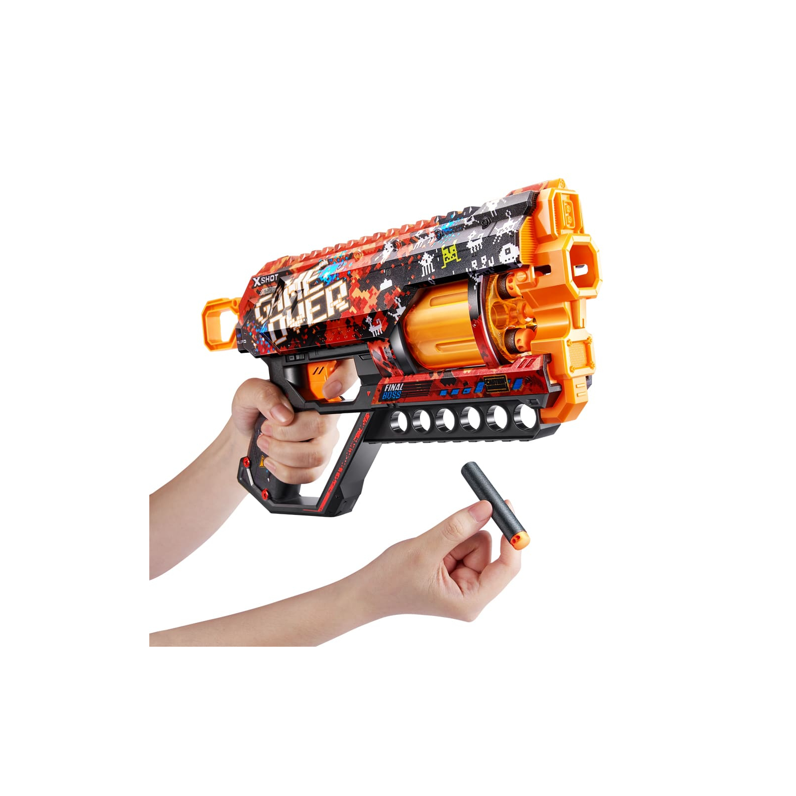 Іграшкова зброя Zuru X-Shot Швидкострільний бластер Skins Griefer Game Over (12 патронів) (36561D) зображення 9