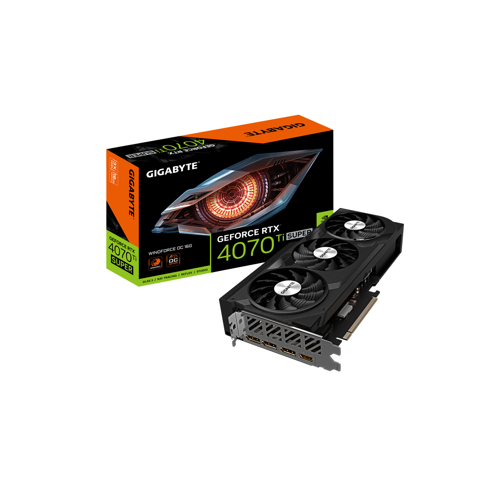 Видеокарта GIGABYTE GeForce RTX4070Ti SUPER 16Gb WINDFORCE OC (GV-N407TSWF3OC-16GD) изображение 5