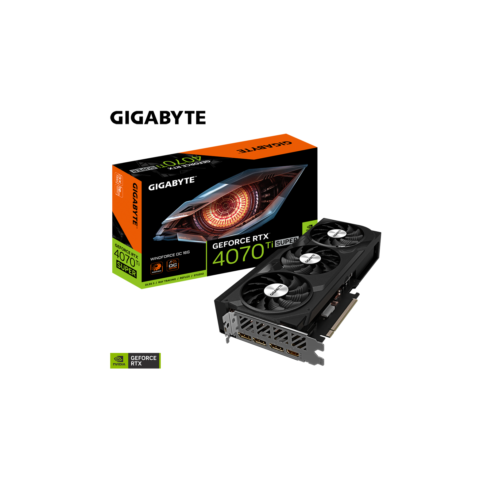 Видеокарта GIGABYTE GeForce RTX4070Ti SUPER 16Gb WINDFORCE OC (GV-N407TSWF3OC-16GD) изображение 9