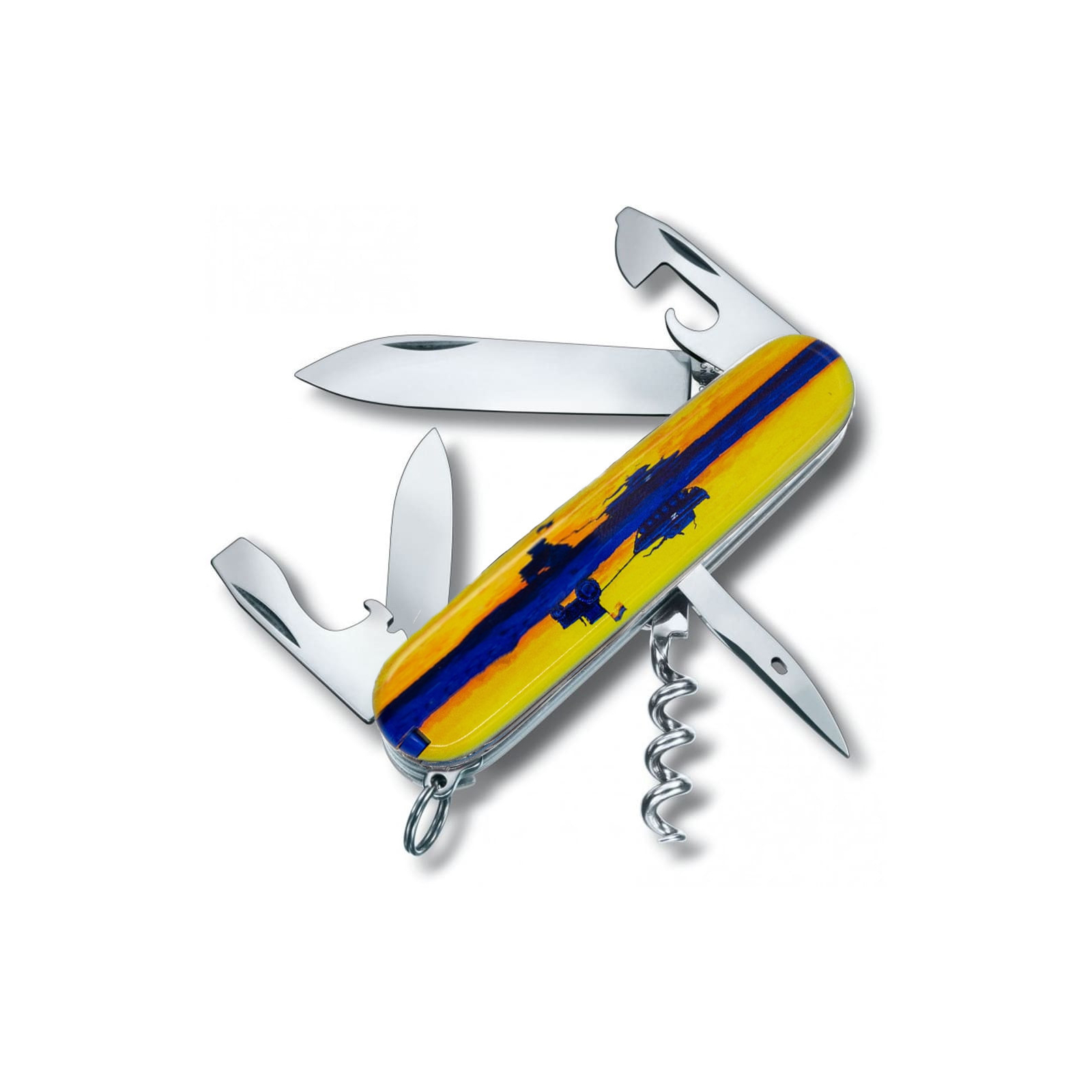 Нож Victorinox Spartan Ukraine 91 мм Синьо-прозорий/Жовтий (1.3603.T2.8) изображение 2