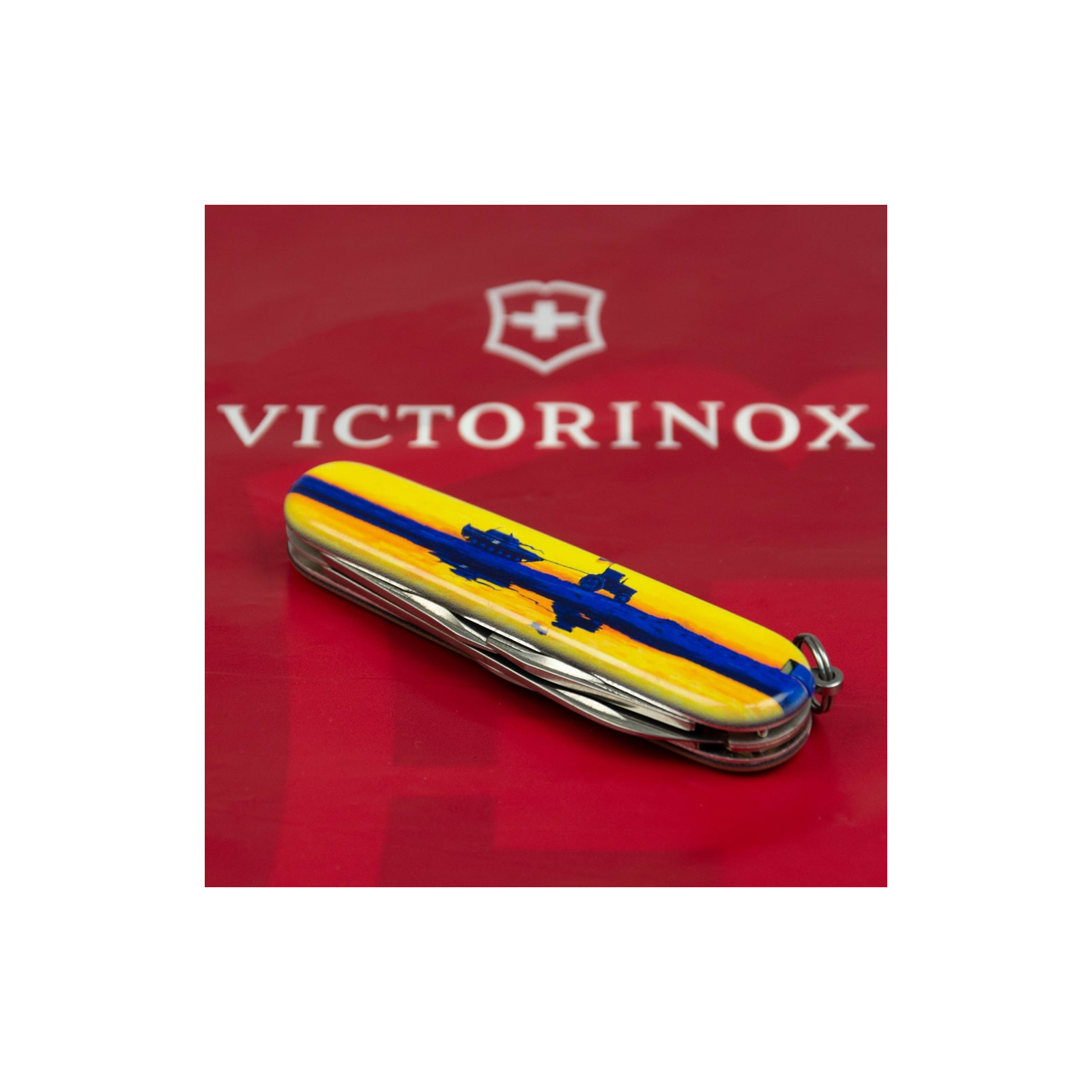 Нож Victorinox Spartan Ukraine 91 мм Тризуб готичний синьо-жовтий (1.3603.2_T0636u) изображение 3