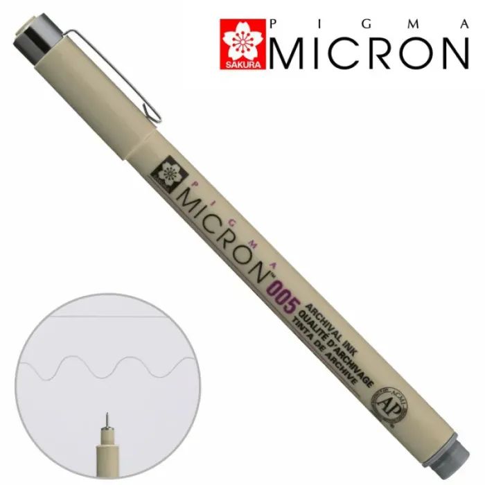 Лайнер Sakura Pigma Micron (0.05) 0,2мм Синій (084511318427) зображення 4