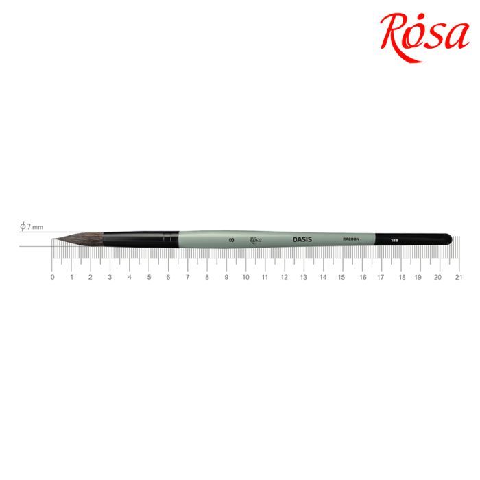 Кисточка для рисования Rosa Енот круглый OASIS 188, № 8 (4823098516910)