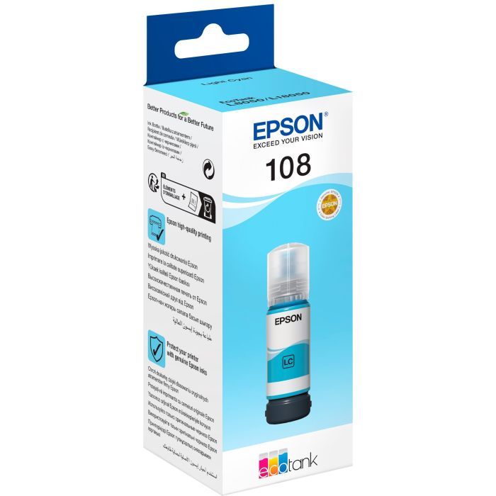 Контейнер з чорнилом Epson 108 EcoTank L8050/L18050 black (C13T09C14A)
