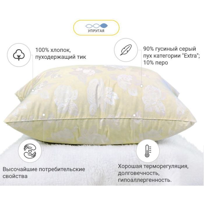 Подушка MirSon пухова Extra 108 пружна 40x60 см (2200000017932) зображення 3