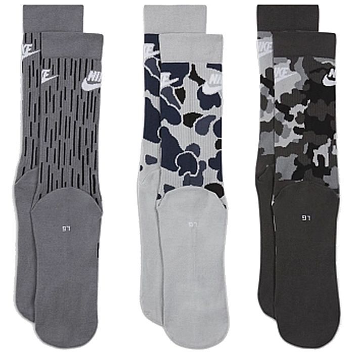 Шкарпетки Nike U NK EVERYDAY ESSENTIAL CREW DH3414-902 3 пари 38-42 Сірі (195244783724) зображення 4