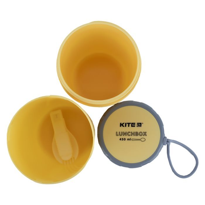Ланч-бокс дитячий Kite круглий 450 мл, блакитний (K23-187-2) зображення 3