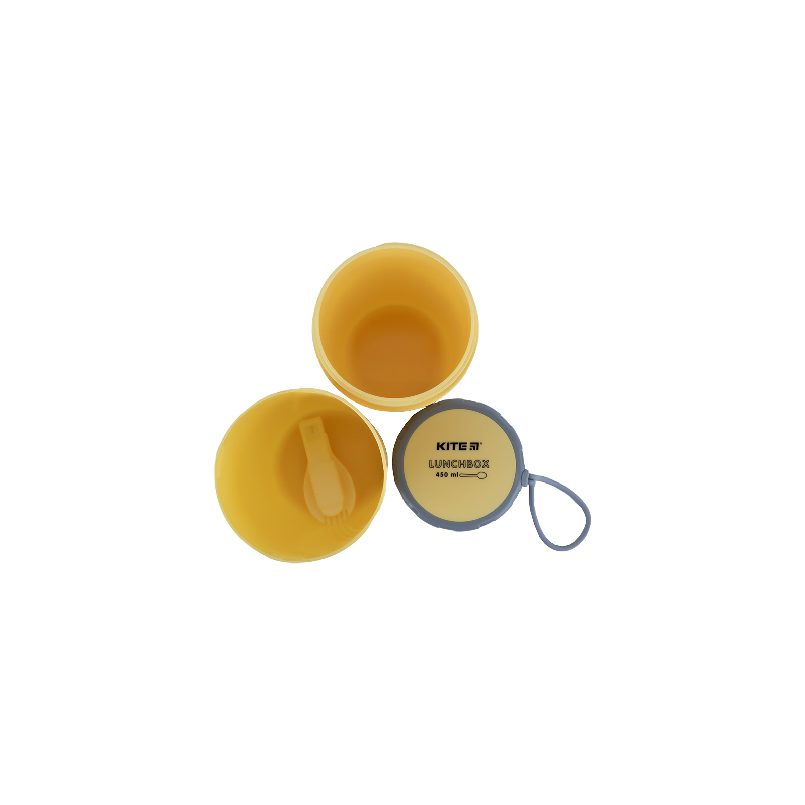 Ланч-бокс детский Kite круглый 450 мл, желтый (K23-187-1) изображение 3