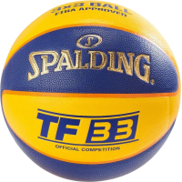 Фото - Баскетбольний м'яч SPALDING М'яч баскетбольний  TF-33 жовтий, блакитний Уні 6 84352Z (68934440 