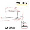Витяжка кухонна Weilor WT 65 WH зображення 11