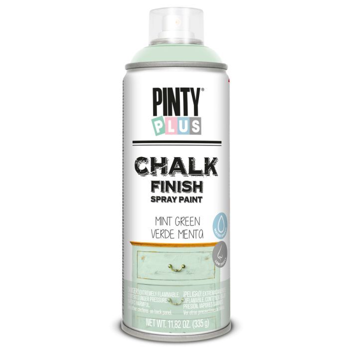 Фарба-аерозоль Pintyplus на водній основі Chalk-finish, М'ятна, 400 мл (8429576231007)
