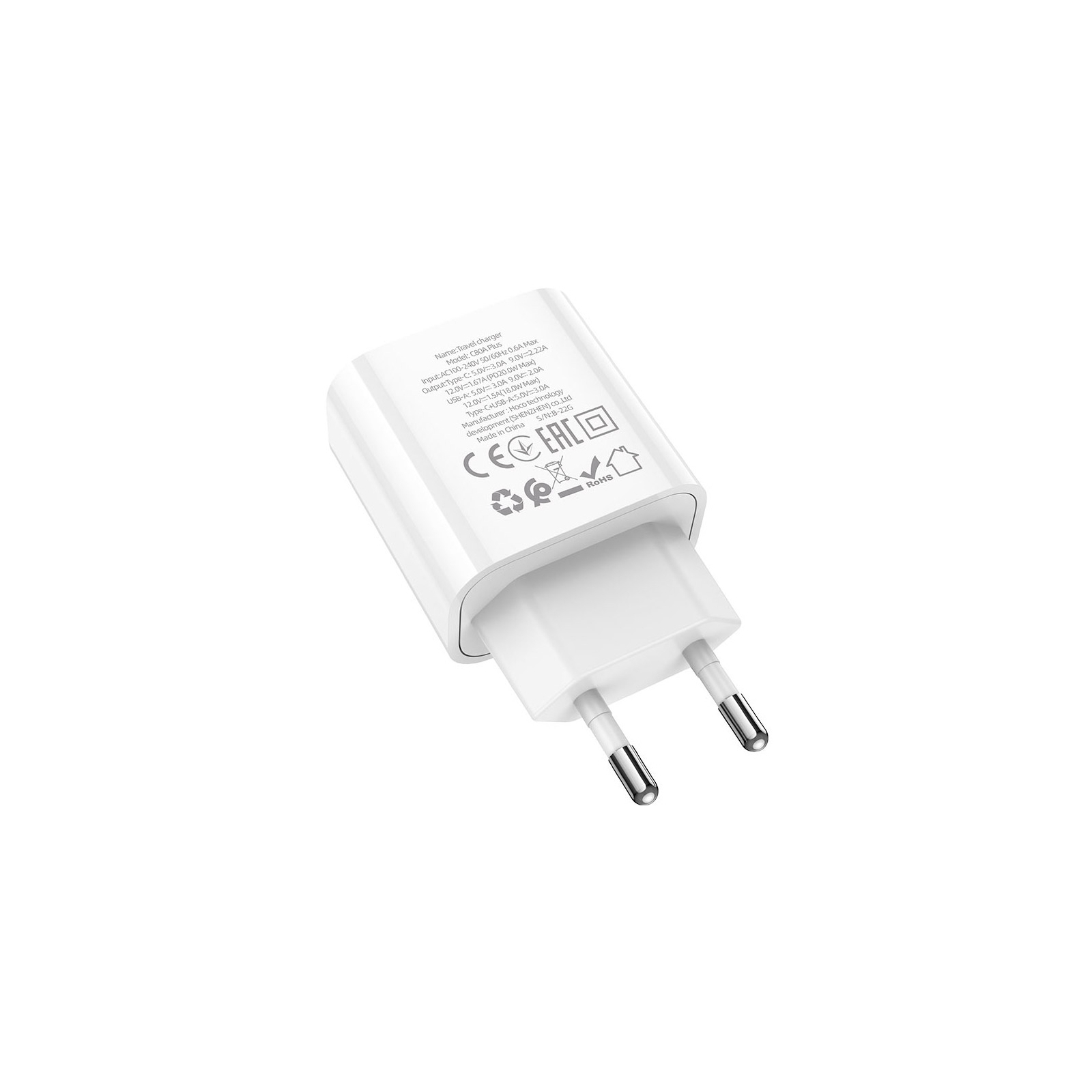 Зарядное устройство HOCO C80A Plus Rapido White (6931474779885) изображение 5