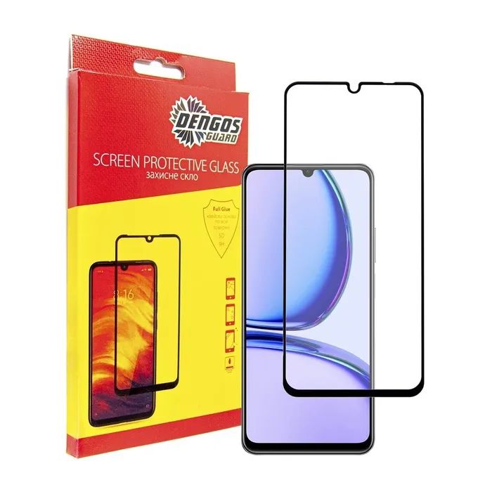 Чехол для мобильного телефона Dengos Kit for Realme C53 case + glass (Black) (DG-KM-47) изображение 4