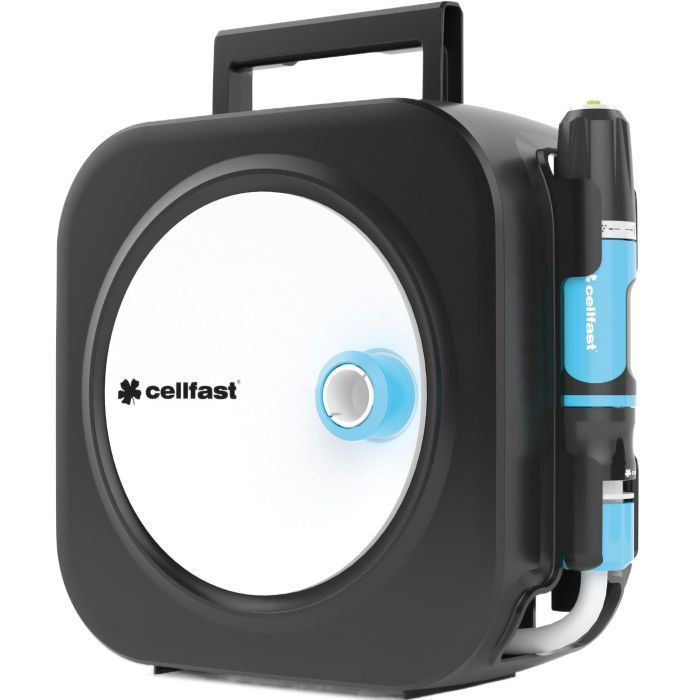 Шланг для поливу Cellfast на катушці ERGO XS, 10+2м, шланга 3/8", комплект конекторів та зрошувач ERGO (55-400)