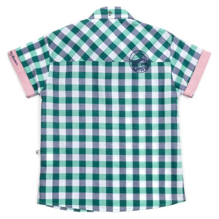 Рубашка детская Aziz в клетку (19130-98B-green) изображение 2