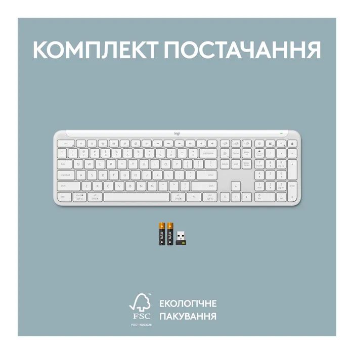 Клавіатура Logitech K950 Bluetooth/Wireless UA Graphite (920-012465) зображення 11