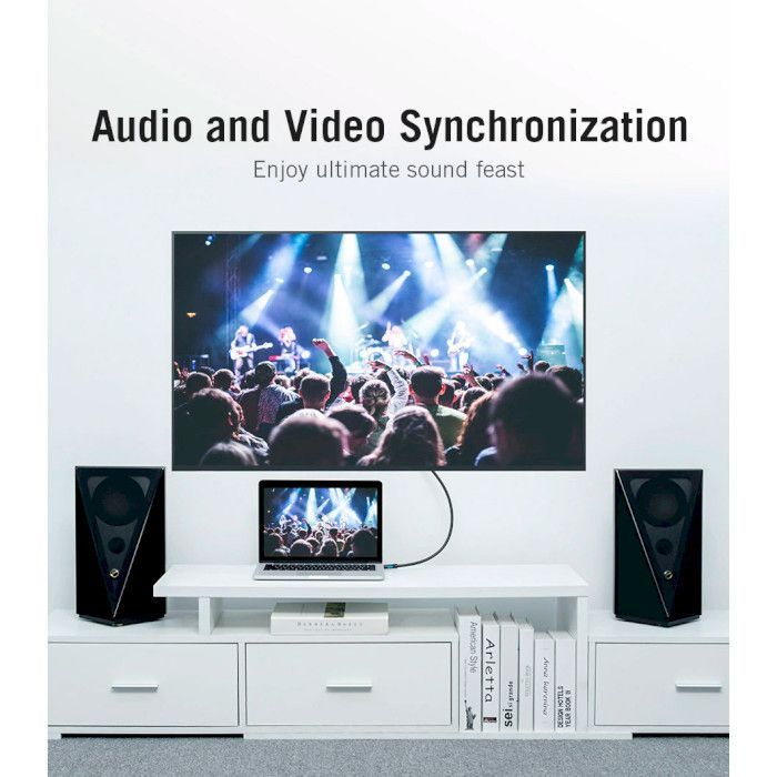 Кабель мультимедийный HDMI to HDMI 15.0m V2.0 4K 30Hz PVC VENTION (VAA-M02-B1500) изображение 4