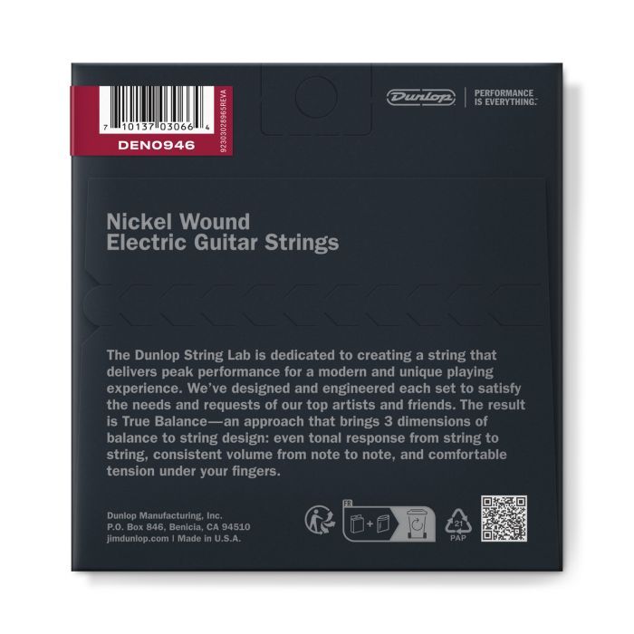 Струни для гітари Jim Dunlop Nickel Wound Electric Guitar Strings (09-46) (DEN0946) зображення 2
