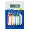 Брелок Buromax для ключів, 60х20 мм, зі зміниими індексами, 6шт. в блістері, асорті (BM.5471-99.)