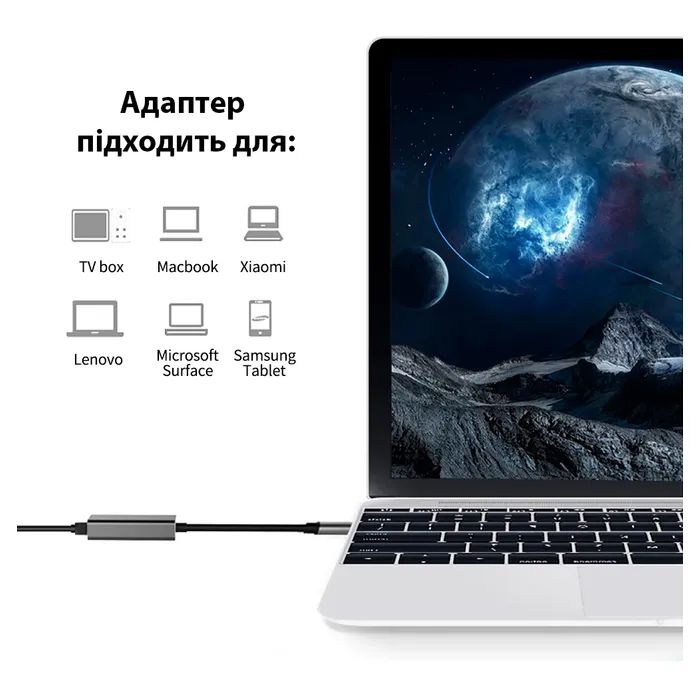 Адаптер Dynamode USB3.0 Type-C to 1000/100 Mbit/s RJ-45 (RTL8153) 0.13 m (DM-AD-GLAN-C) изображение 4