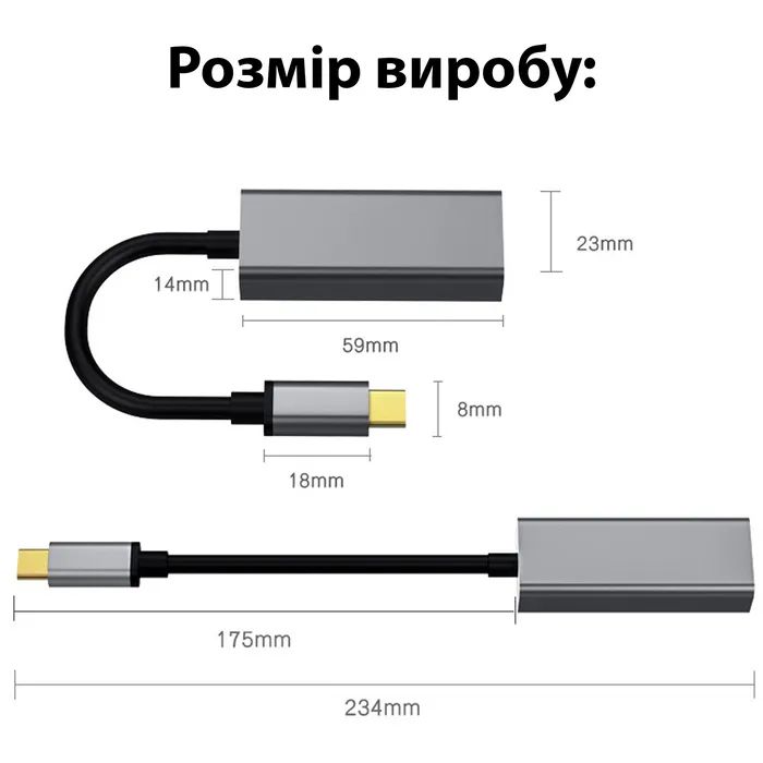 Адаптер Dynamode USB3.0 Type-C to 1000/100 Mbit/s RJ-45 (RTL8153) 0.13 m (DM-AD-GLAN-C) изображение 6