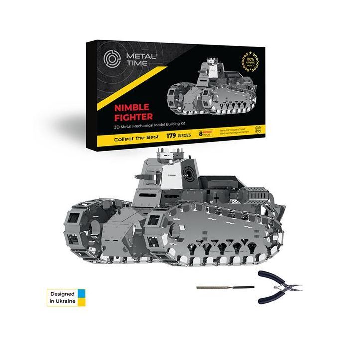 Конструктор Metal Time Коллекционная модель Nimble Fighter Танк Renault FT-17 механический Nimble Fighter (MT010)