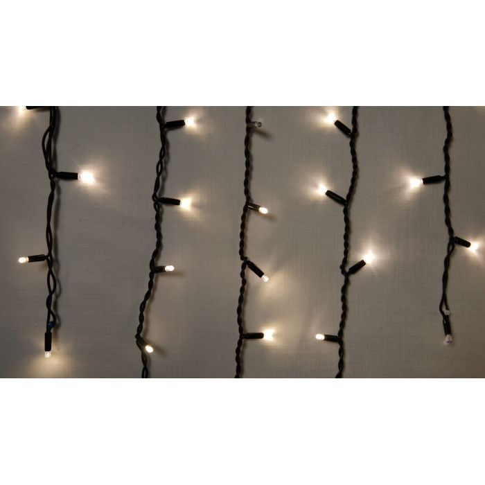Гирлянда Delux Icicle 75LED 2x0.7m 18 flash теплый белый/черный IP44 EN (90012960) изображение 2