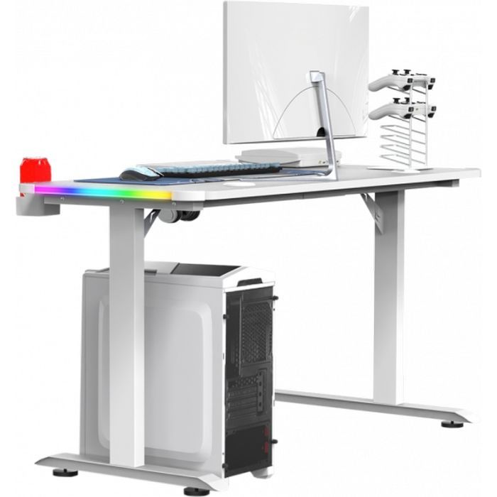 Компьютерный стол GT Racer T-1217 White (T-1217 (160x60-100x73) White) изображение 5