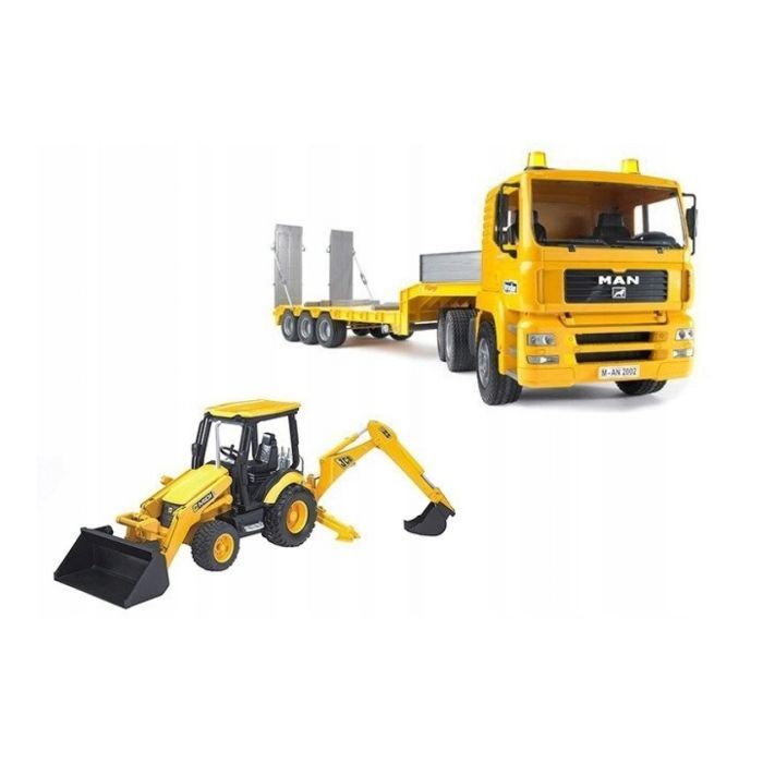 Спецтехніка Bruder Тягач Man TGA з екскаватором JCB MIDI CX (01654) зображення 2