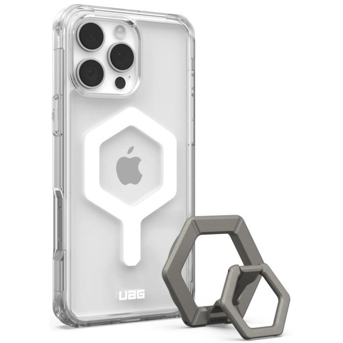 Чохол до мобільного телефона UAG Apple iPhone 16 Pro Max Plyo MagSafe Ice White/Titanium Stand (1144811BV01) зображення 2