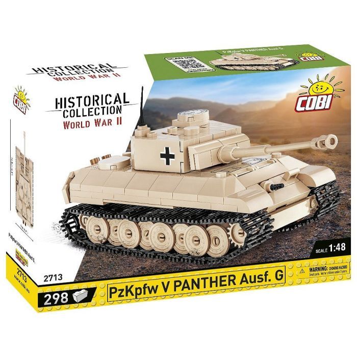 Конструктор Cobi Вторая Мировая Война Танк Panzer V Пантера, 298 деталей (COBI-2713)