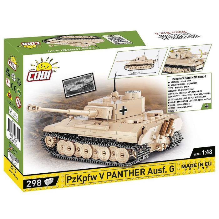 Конструктор Cobi Вторая Мировая Война Танк Panzer V Пантера, 298 деталей (COBI-2713) изображение 3